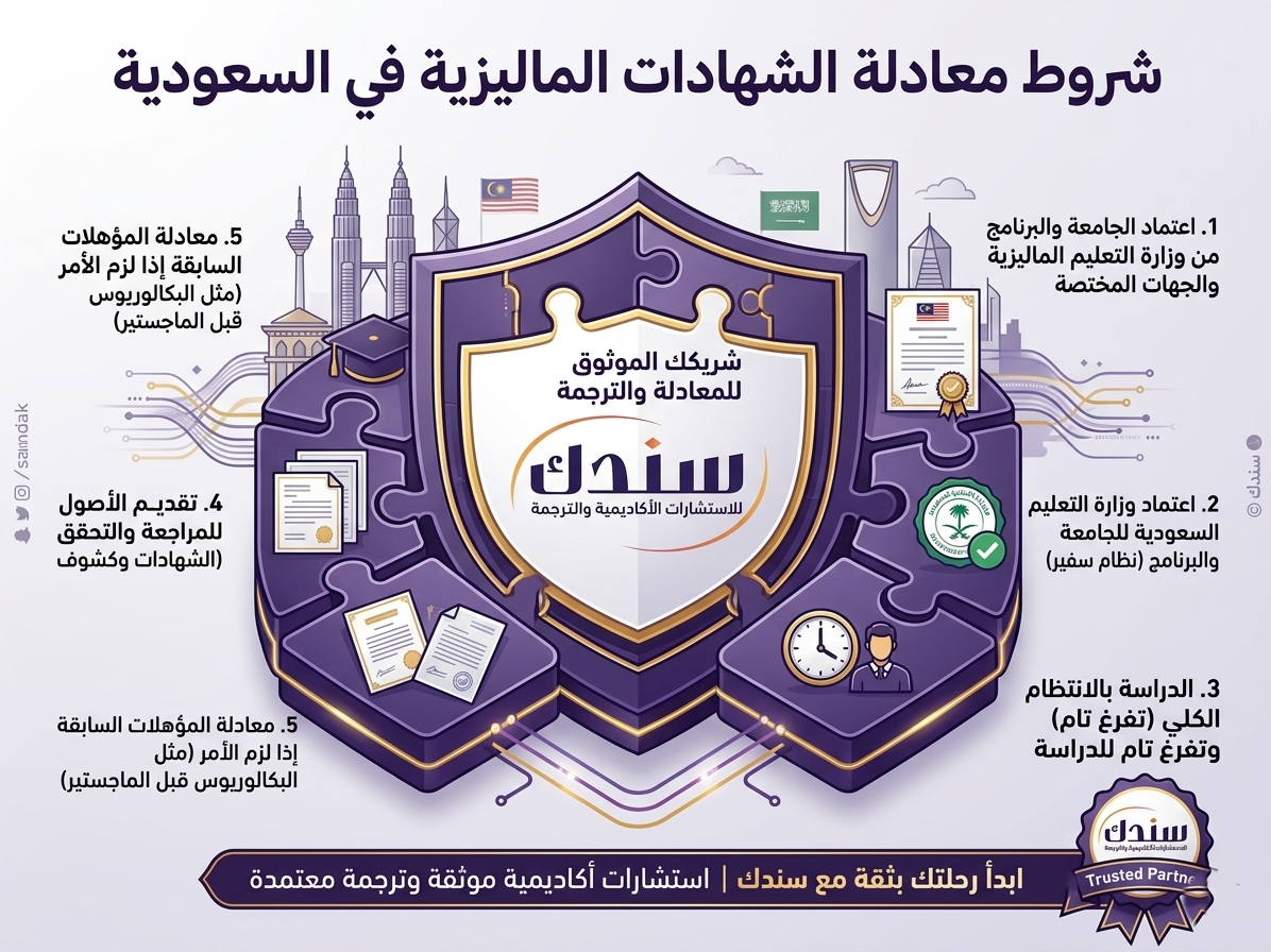 شروط معادلة الشهادات الماليزية في السعودية